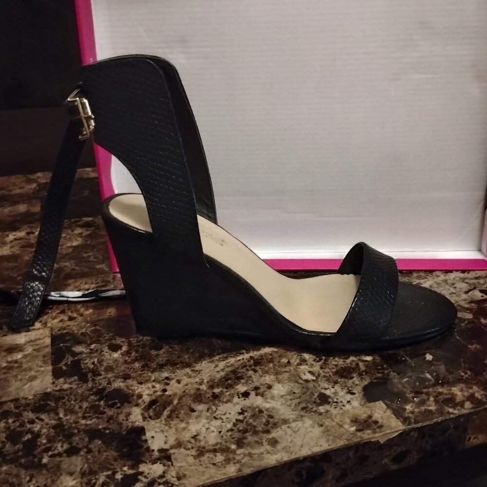 Black Wedge Heel